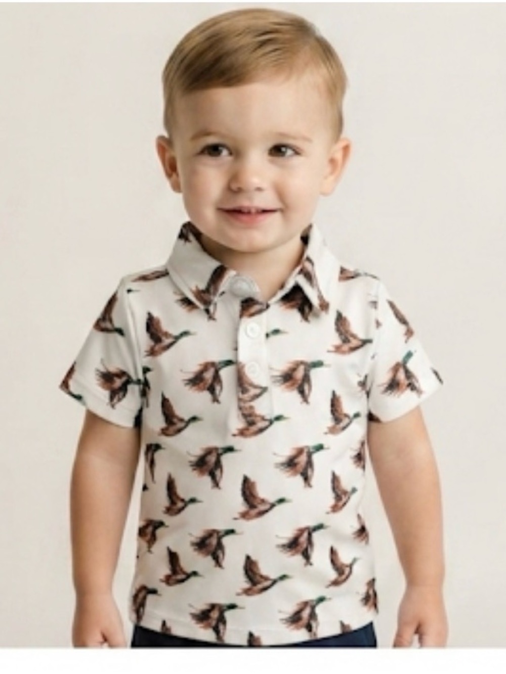 Buck Brothers - New baby Polo shirt Mallard Ducks short sleeve UPF 50+ top 18-24